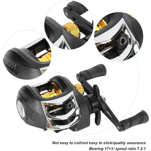 Water Drop Wheel,, 7.2:1, High Speed Baitcasting Reel (Left) 2