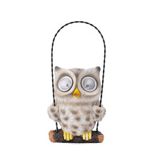 Solar Hars Uil Licht Decoratieve Lamp Outdoor Tuin Yard-Grijs