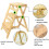 Wooden Folding Step Stool TwoTier Portable Kitchen Stool Thickened Steps Indoor Use 5
