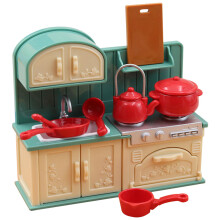 3 Sets Puppenhaus Kochutensilien Schrank Zubehör