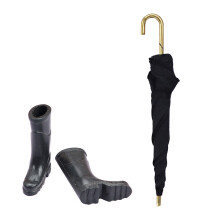 4 Sets Miniaturhaus Mit Regenstiefel Und Regenschirm
