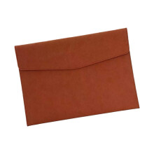 PU Leather Briefcase Large Capacity File Bag With Buckle Closure For Office And Student Document Folder