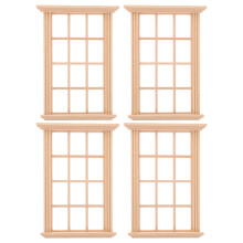 20Stk Mini Holzfensterrahmen Khaki Möbel Puppenhaus Deko