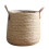 Grass Woven Flower Basket with Handle Round Potted Plant-Medium 1