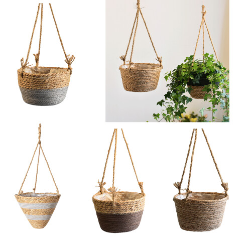 Garden Plant Storage Basket Hanging-Pointed bottom white 2