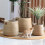 Grass Woven Flower Basket with Handle Bedroom Room-Large 7