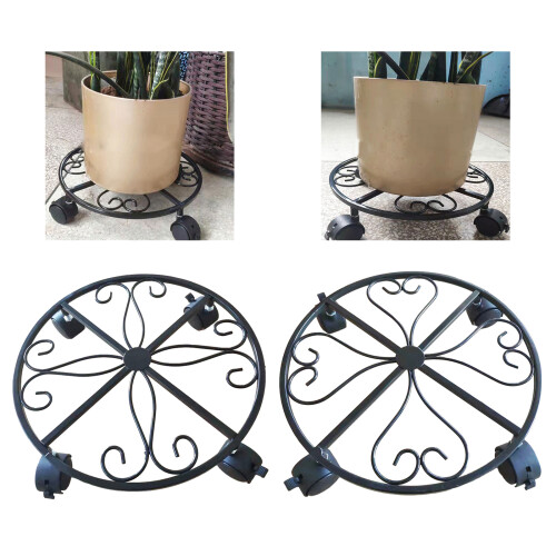 Plant Stand with Wheels Plant Support Heavy Duty Rolling-A 2