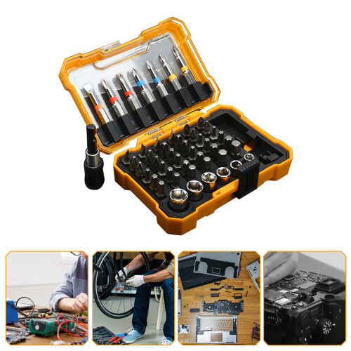 50pc Screwdriver Bit Kit Magnetic Extension Bit Holder with 1