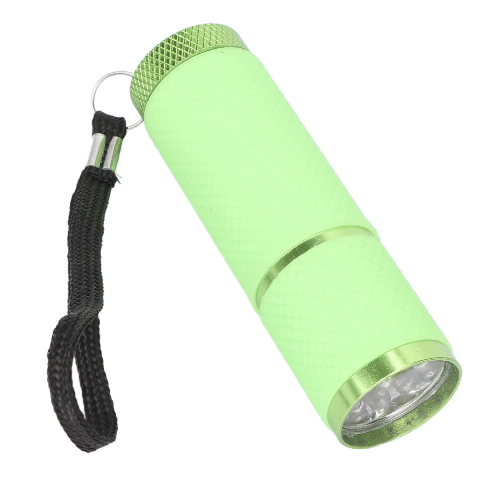 Portable Green LED Nail Dryer with 9 Light Chips for Rhinestone Fixation