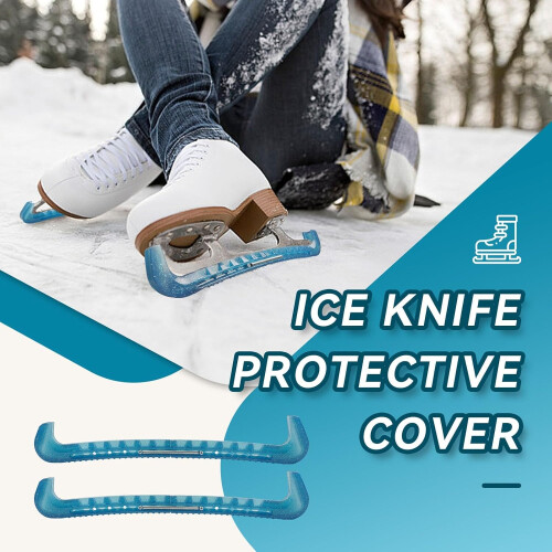 Soft Adjustable Ice Skate Protectors, NonSlip Blade Covers for All (Blue) 1