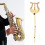 Saxophon-Notenclip, Gold, stabiler Griff, 12