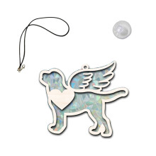 2024 Wooden Sun Catcher Pet Dog Cat with Wing Hanging-MZRPS006