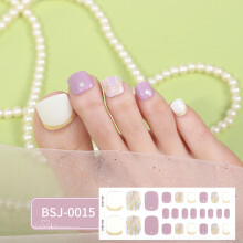 Toe Nails Art Nail Polish Self-Adhesive Gel Nails-BSJ015