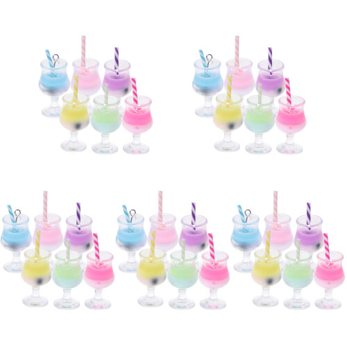 30Stk Mini Bubble Tea Deko, Kunststoff, -Accessoires 1