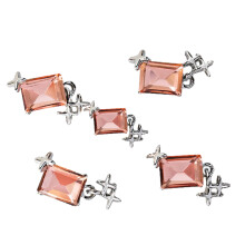 Exquisite Rectangular Nail Decorations Add a Touch of-water red