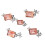 Exquisite Rectangular Nail Decorations Add a Touch of-water red 1