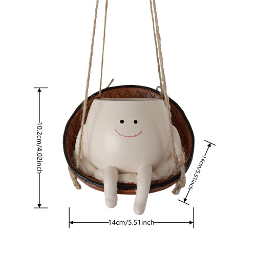 Swing Face Planters Pots Desktop Gardening Potted Succulent 2