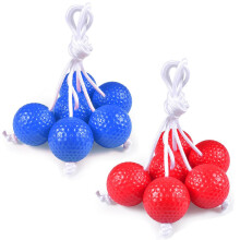 Set of 6 Ladder Golf Balls for Throwing Games, Indoor and Outdoor