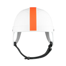 Kleiner Haustierhelm mit Ohrloch,-weiß orange M