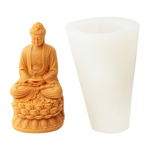 3D Bodhisattva Silikon Kerzenform handgemachte Seife-5