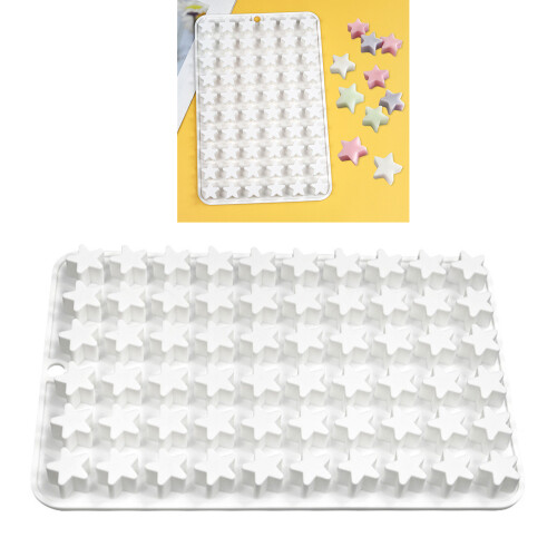 Sternförmige Silikonform mit 60 Mulden, Fondantform, 1