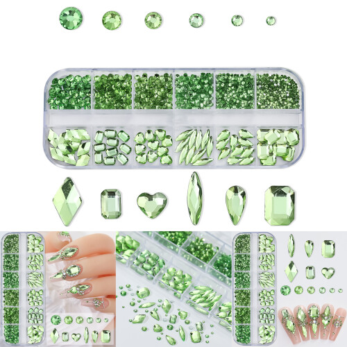 Nagel edelstenen Multi vormen nagelsteentjes bedels-B 2