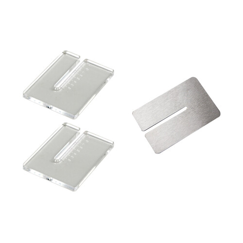 2PCS Acryl Stanzhilfe Platte Leder Stitching-Edelstahl 2