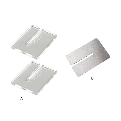 2PCS Acryl Stanzhilfe Platte Leder Stitching-Edelstahl 1