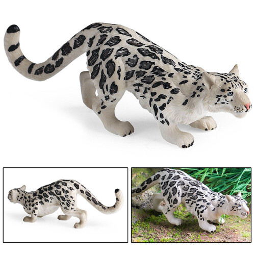 Figurine léopard des neiges réaliste, jouet créatif guépard, 1