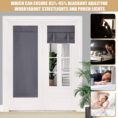 (Gray) Blackout Curtain Made With Polyester For Durability And Convenient And 1