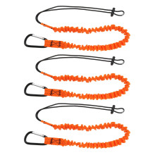 3Piece Tool Safety Rope for Working at Height, Retractable Elastic Rope with Carabiner and Adjustable Loop End Tool Fall Protection Safety Rope