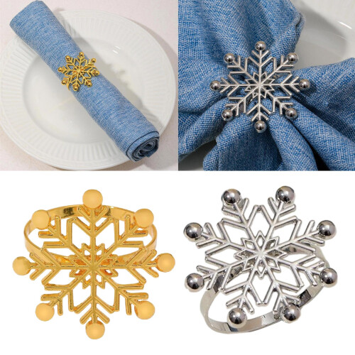 Porte-serviettes, boucles de serviette, anneaux de-argent 2