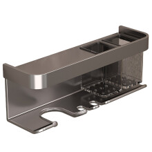 Durable Aluminum Hair Dryer Holder Trendy Organizer Stand-Gray