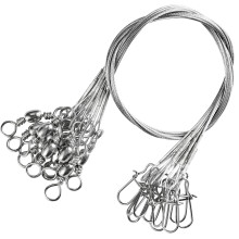 Swivel Line Fishing Leaders Steel High Strength Fishing Leader Saltwater Fishing Freshwater Wire Leaders Bait 2 (7.8in30lb) 40pcs