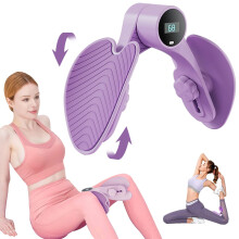 Thigh Trainer, Pelvic Floor Trainer, Women, Buttocks Trainer, Intelligent Counting Chip, Adjustable Resistance, Purple