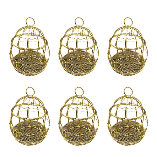 6pcs Delicate Candy Box with Elegant Decoration Gold Storage