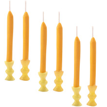 6 Sets Miniatuur Kaarsmodel Met Houders Voor Kinderen Speelgoed