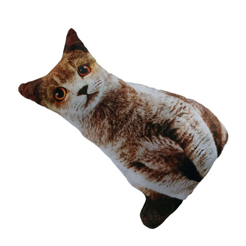 Cotton Cat Printed Throw Pillow Soft and Comfortable-gray cat