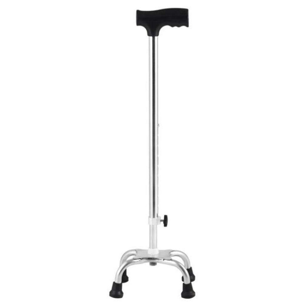 Silver Walking Stick Stainless Steel 4Foot Nonslip Adjustable Cane For Elderly Heightadjustable Walker
