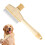 Dog Flea Comb, Grooming Brush with Release Button  Tick Remover, Yellow 1