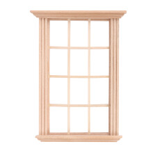 3Stk 1/12 Simulierte -Gitter-Fensterrahmen Aus Holz Für Puppenhaus