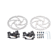 Aluminium remklauwset voor fietsschijfremmen, mechanisch schijfremsysteem voor racefietsen en mountainbikes.