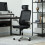 Homcom HOMCOM Executive Mesh Office Chair with Headrest, Lumbar Support, Black 1