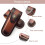Leather Knife Case for Pocket , Folding , brown, Retro 3