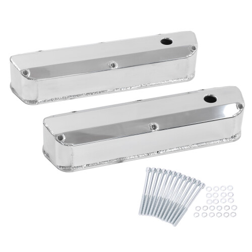 Stück gefertigte Ventildeckel aus satiniertem
