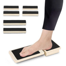 Pack of 2 Ankle Balance Board Single Leg Wobble Board for Foot Strengthening Stability, NonSlip Wooden Board with 4 Adjustable Angles