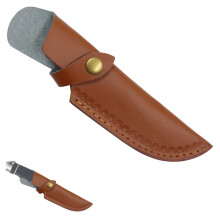 Leather Knife Sheath Case Pocket Knife Vintage Leather Sheath Brown Side Pull Outdoor Camping Belt Bag