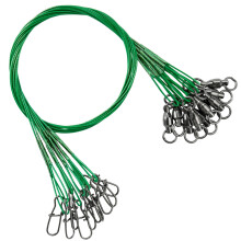 Stainless Steel Snap Fishing Leaders Freshwater Swivel Wire Black Nickel 20pcs