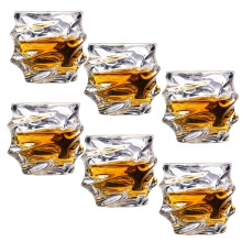 Japanese Crystal Whisky Glass Hand Blown Glass Set 6Piece Whisky Glasses For Scotch Cognac Vodka Cocktail Rum