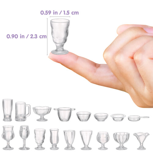 170Stk Trinkbecher Klar Mini Schmuck 1